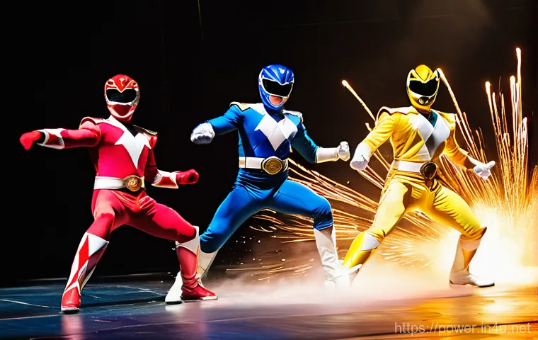 파워레인저 팬 이벤트 일정 - **Image Prompt 1: Power Rangers Fan Meeting**
    "A heartwarming scene inside a moderately sized ev...
