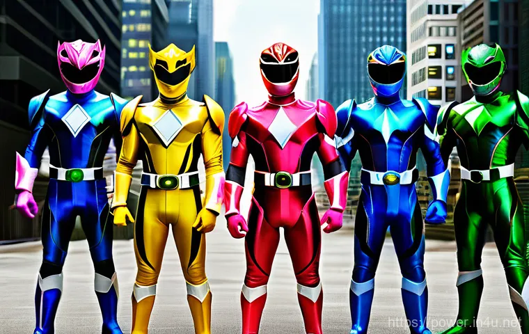 파워레인저 리더십 스토리 - **Prompt: The Symphony of Strength: Diverse Power Rangers United**
    A dynamic, action-packed scen...