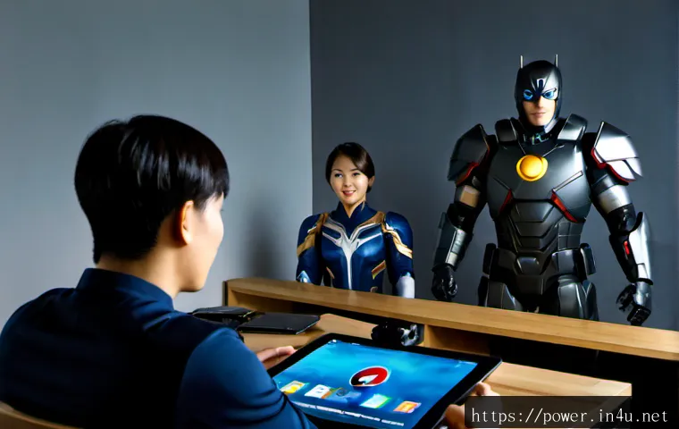 Home 28 파워레인저 유튜브 리뷰 채널 - Photorealistic home studio for a superhero television review channel, enthusiastic adult host seated...